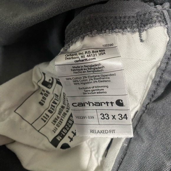 Carhartt Men's Relaxed Fit Gray Jeans - Picture 3 of 5